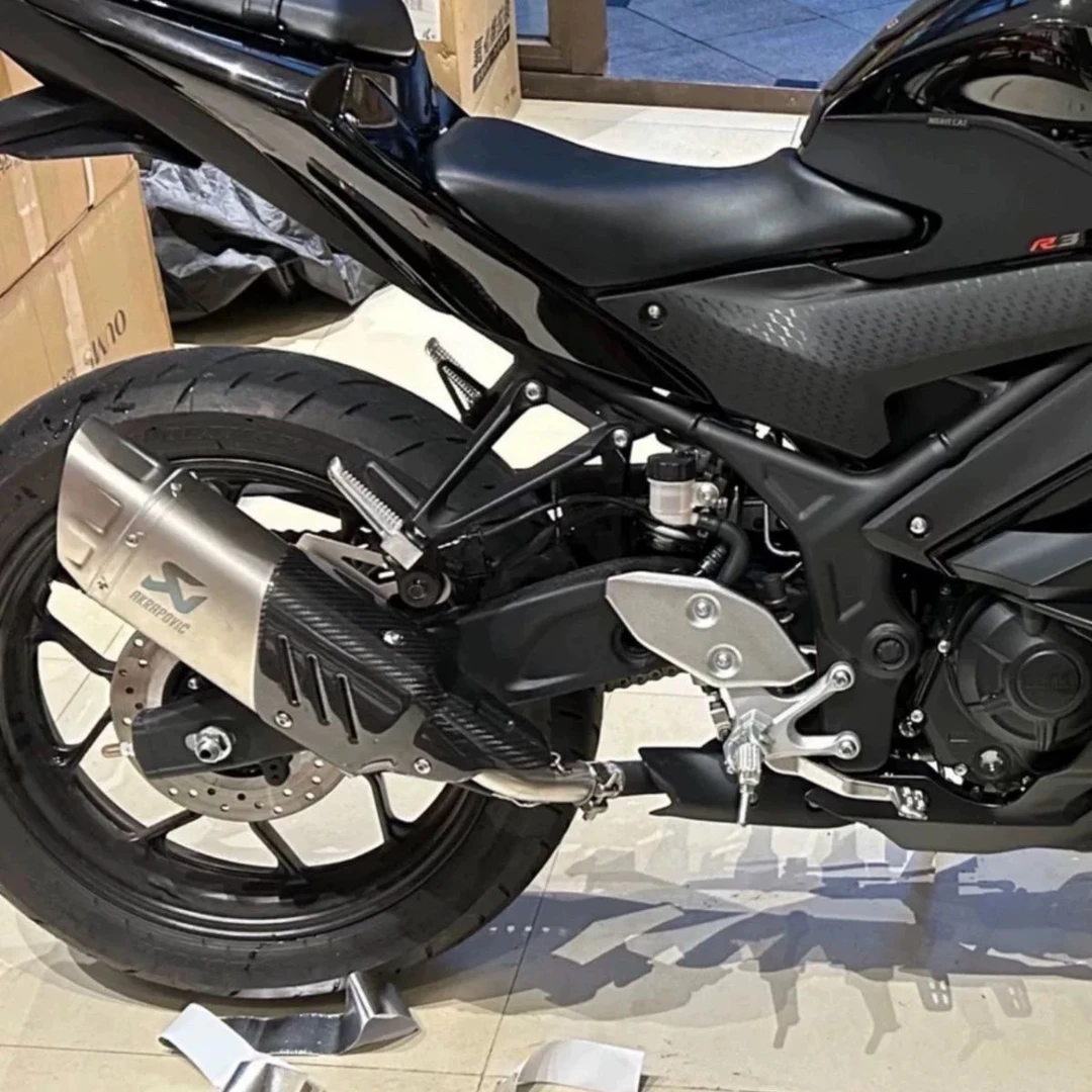 R3 MT03 国产天蝎排气尾段+中段一套 摩托车排气国产排气声浪