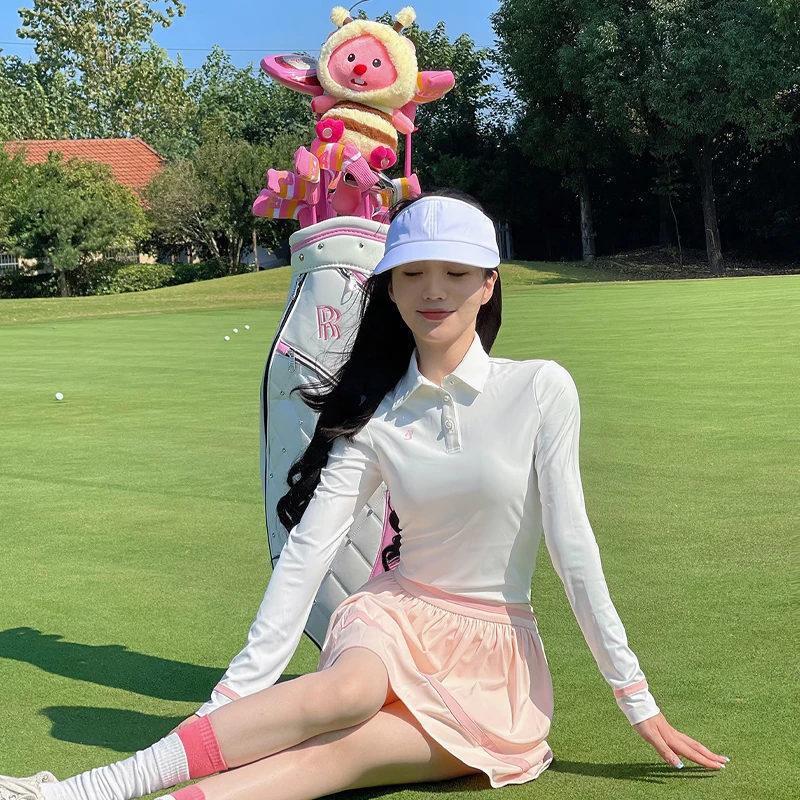 TASHI GOLF女装速干弹力长袖上衣韩版高尔夫服装女士时尚运动短裙