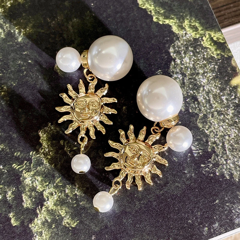 铜合金耳饰 网红同款太阳花耳环新款爆款耳钉气质轻奢【320】