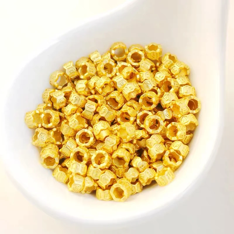 18K包金保色齿轮隔片4mm垫片diy垫片手串项链配饰隔散珠饰品配件