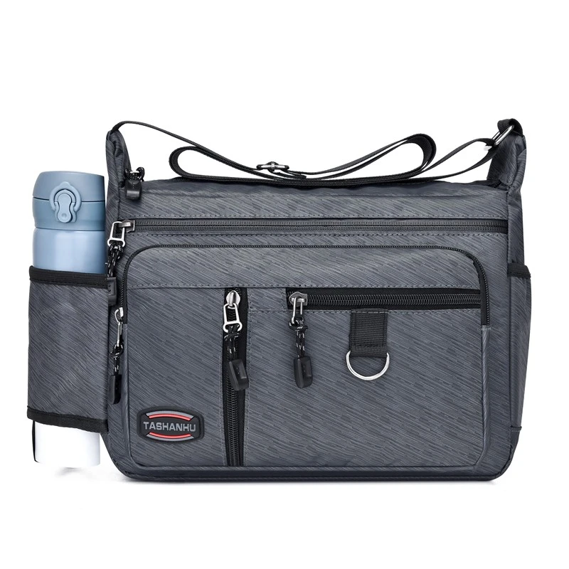 (7隔层)2024新款男包大容量休闲斜挎包防水单肩包商务旅行包潮