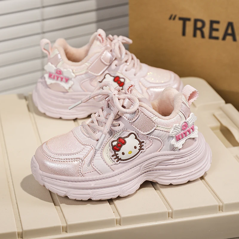 HELLO KITTY/凯蒂猫加绒款儿童运动鞋库洛米鞋加绒款单款舒适可爱