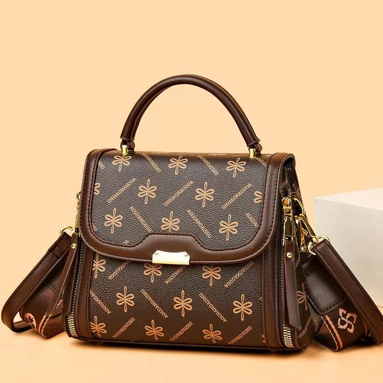 狄茜夫人2024新款秋冬时尚百搭妈妈包气质大容量单肩手提斜挎包女