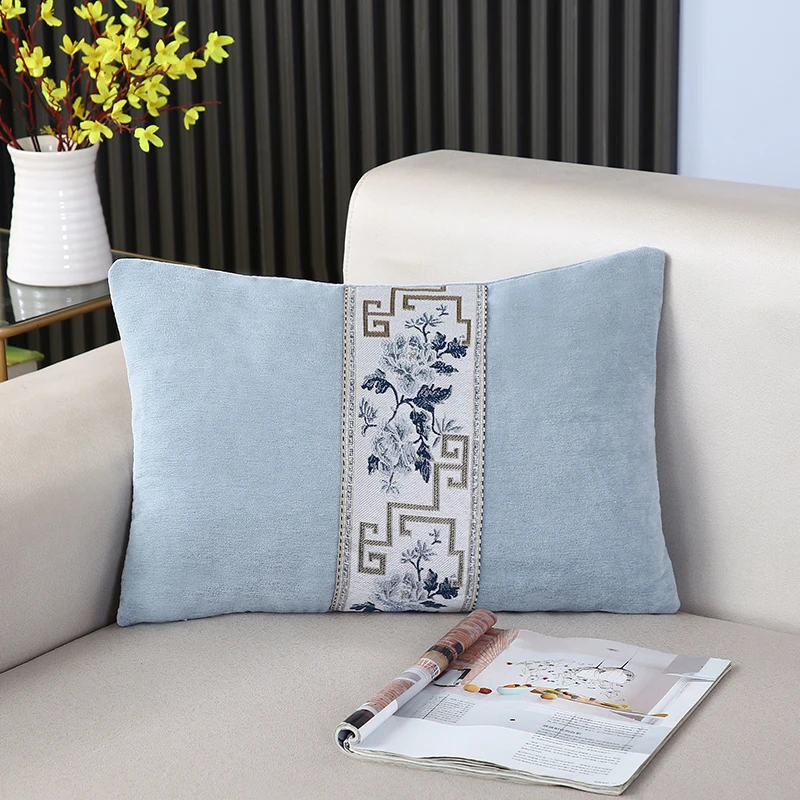 简约客厅沙发靠垫抱枕靠枕长条腰枕床头靠垫纯色大号靠背垫可拆洗