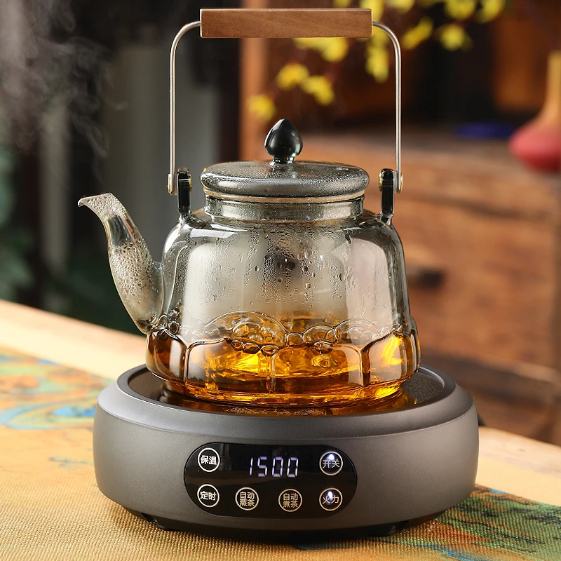 煮茶壶套装家用静音智能定时煮茶器玻璃煮茶壶茶炉茶具套装