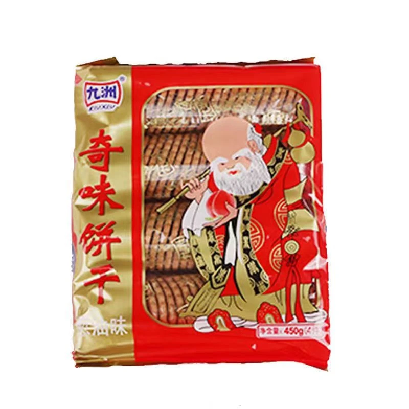 嘉士利九洲奇味葱油饼干九州老寿星饼干195/450g怀旧零食批发