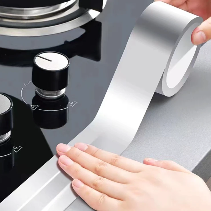 灶台防水封边贴条自粘铝箔贴条厨房灶台美缝防霉封边缝隙挡水贴条