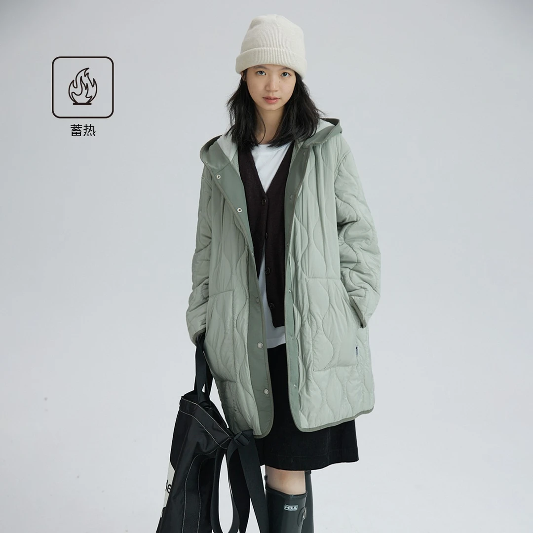 【布里欧外套】步履不停 2023年秋季 连帽葫芦格绗棉外套25014