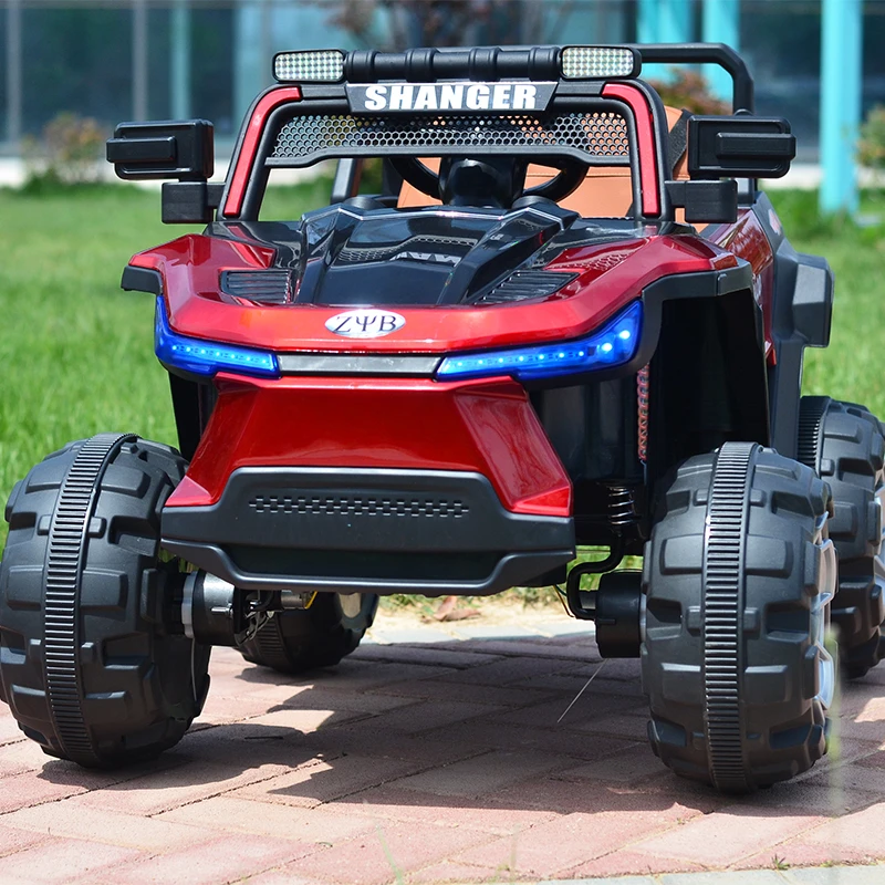 儿童电动车新款超大号父亲节四驱越野车小孩玩具可坐人遥控摇摆车