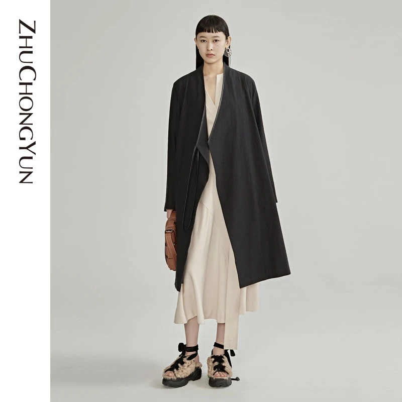 ZHUCHONGYUN2020秋季新款新中式国风·廓形风衣外套女C1AY30968
