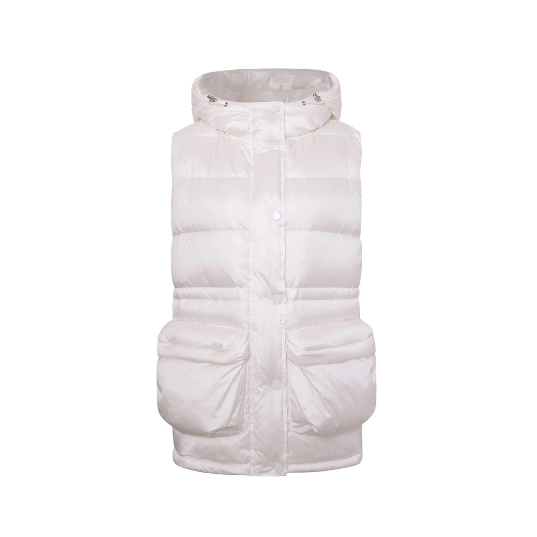 【防寒】口袋装饰绗缝羽绒服马甲外套女士C1BW3543Y