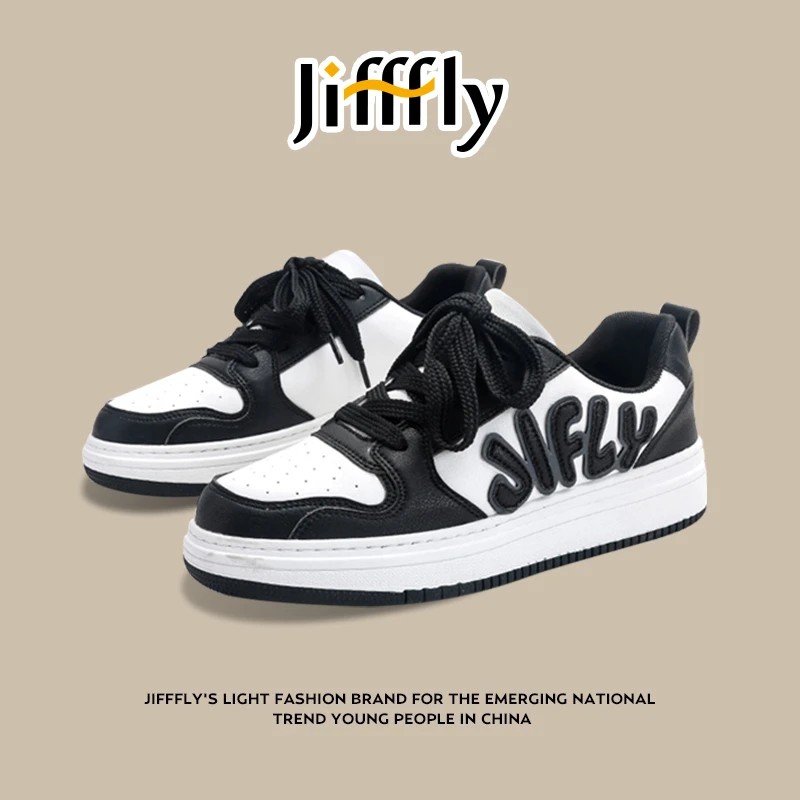 Jifffly潮鞋明星同款学生小白鞋百搭国潮板鞋男女同款小众休闲鞋
