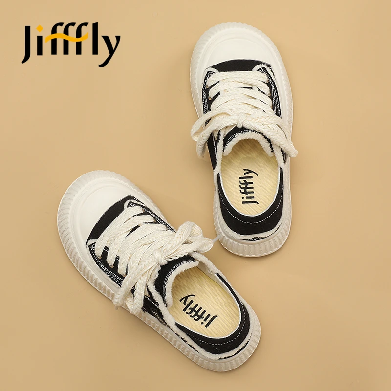 Jifffly女鞋爆款一脚蹬帆布鞋小众透气夏季两穿半拖懒人轻奢鞋子
