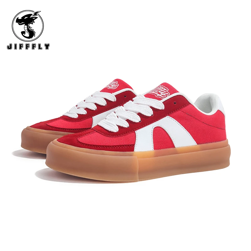 Jifffly春季新款板鞋学生明星同款经典帆布鞋时尚德训鞋男女同款