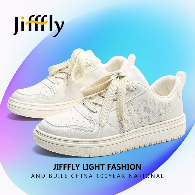 Jifffly复古面包鞋情侣小白鞋增高休闲鞋百搭板鞋潮小众设计鞋子