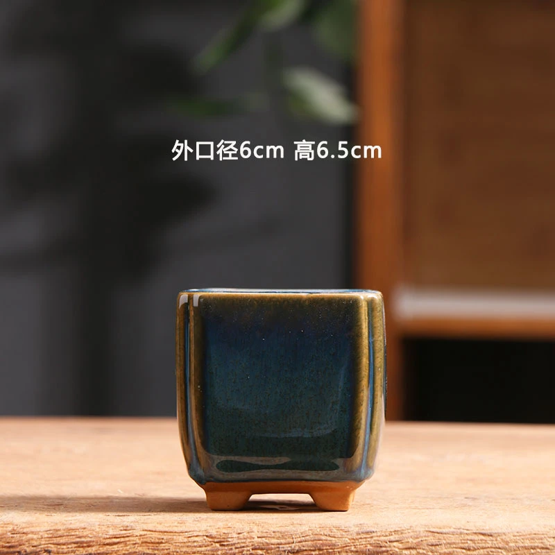 星河四方多肉花盆陶瓷家用阳台陶土粗陶花盘小号陶盆清仓捡漏批发