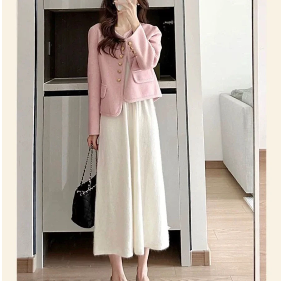 1693  星空呢 · 冬 韩系复古小香轻奢外套