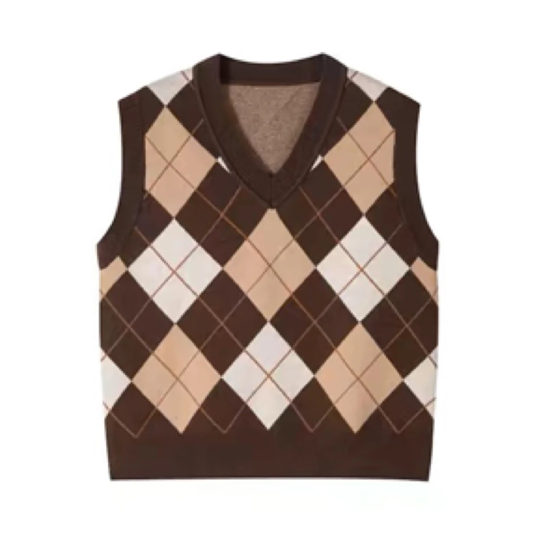 108  慵懒风时尚外搭V领背心外套毛衣马夹（A10）