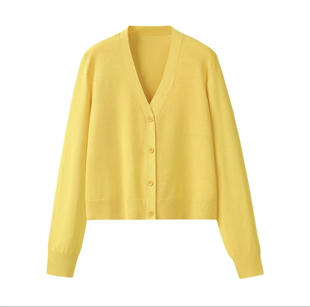 1396 韩版简约时尚百搭针织开衫