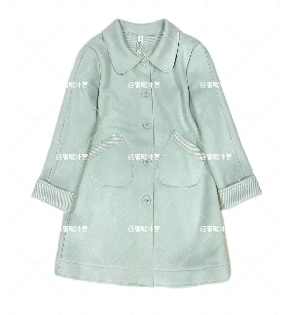 564 毛呢外套女中长款小个子呢子大衣