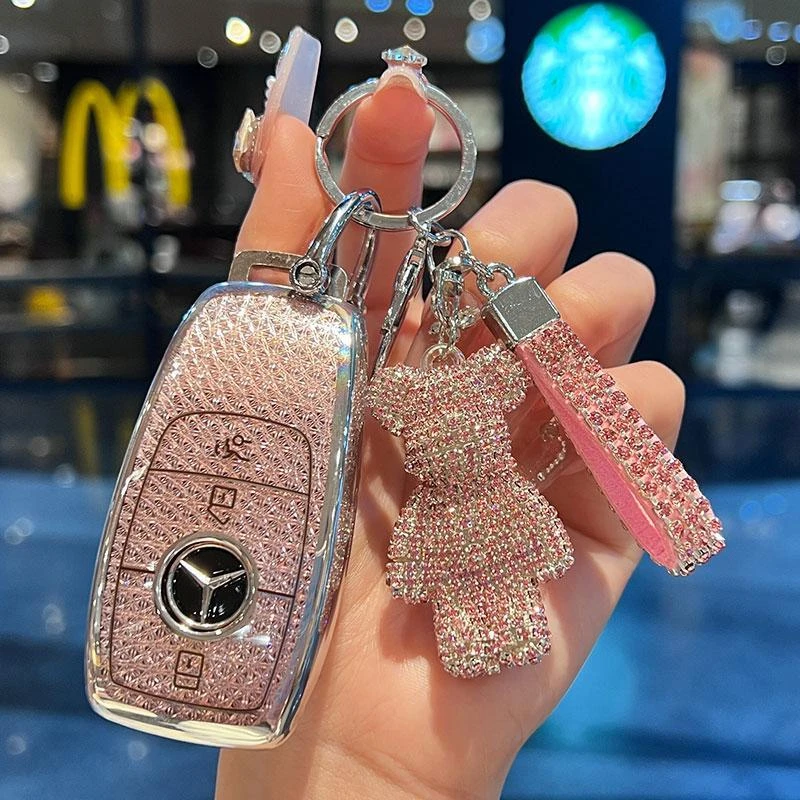 适用于奔驰钥匙套c级c260l包e级e300l壳a200l车glb/glc/le350女扣