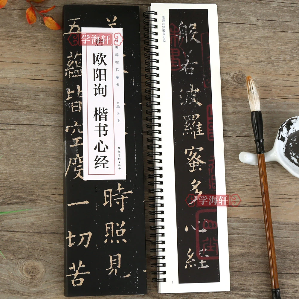 唐欧阳询楷书心经近距离碑帖临摹字卡欧体楷书毛笔书法字帖安徽美