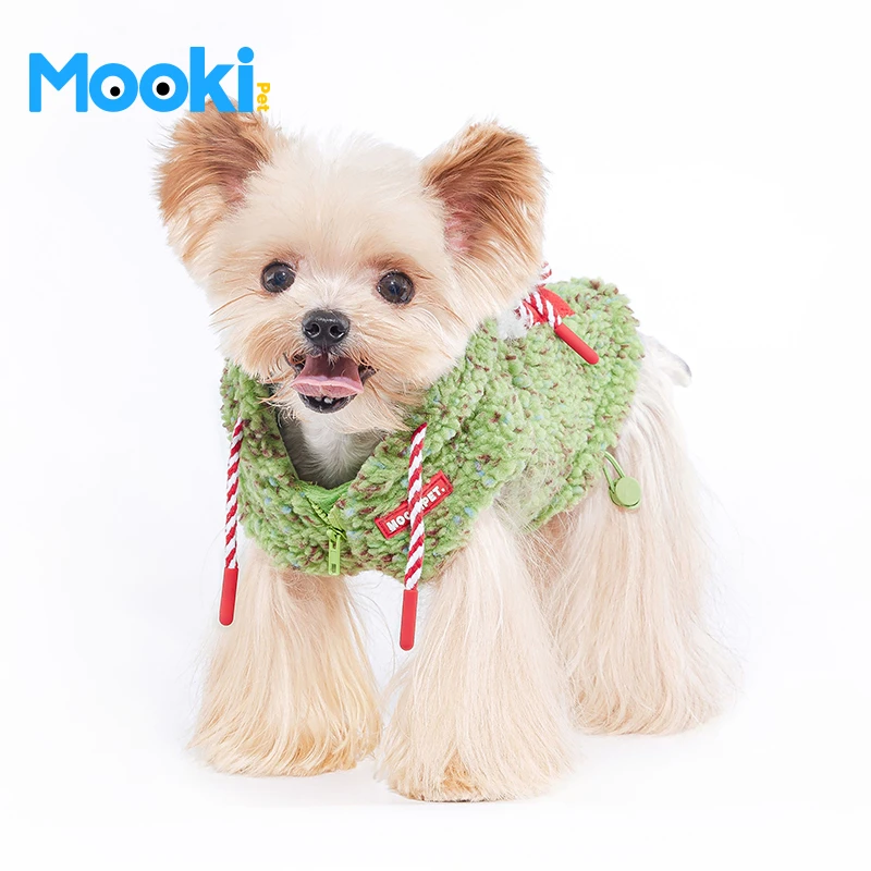 mookipet狗狗衣服秋冬款比熊暖冬圣诞节加绒加厚冬季保暖