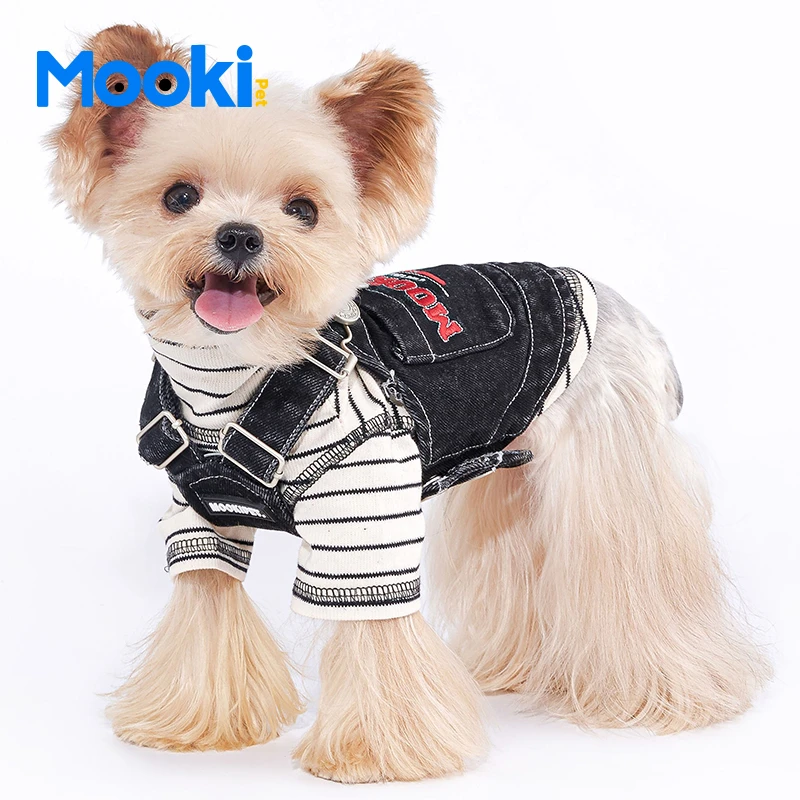 mookipet狗狗新年衣服秋冬款带牵引环小型犬比熊宠物背心过年装