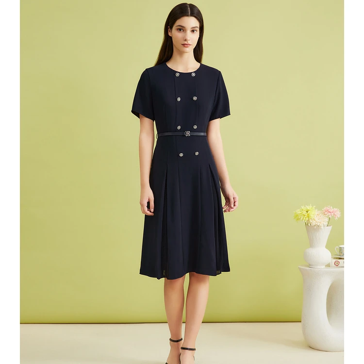 YINER音儿夏季新款经典显瘦小香风法式休闲气质连衣裙8C64205666