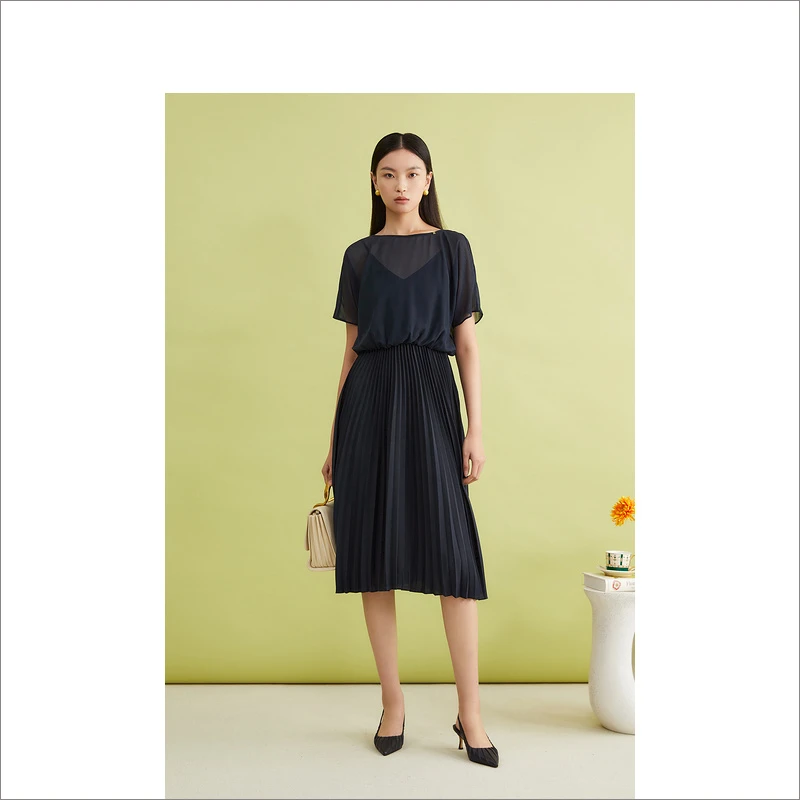 YINER音儿夏季新款宽松连衣裙气质针织连衣裙8C64205316