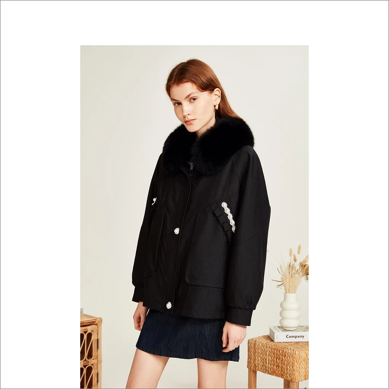YINER音儿女装冬季款时尚保暖百搭派克服加厚外套8C63509376
