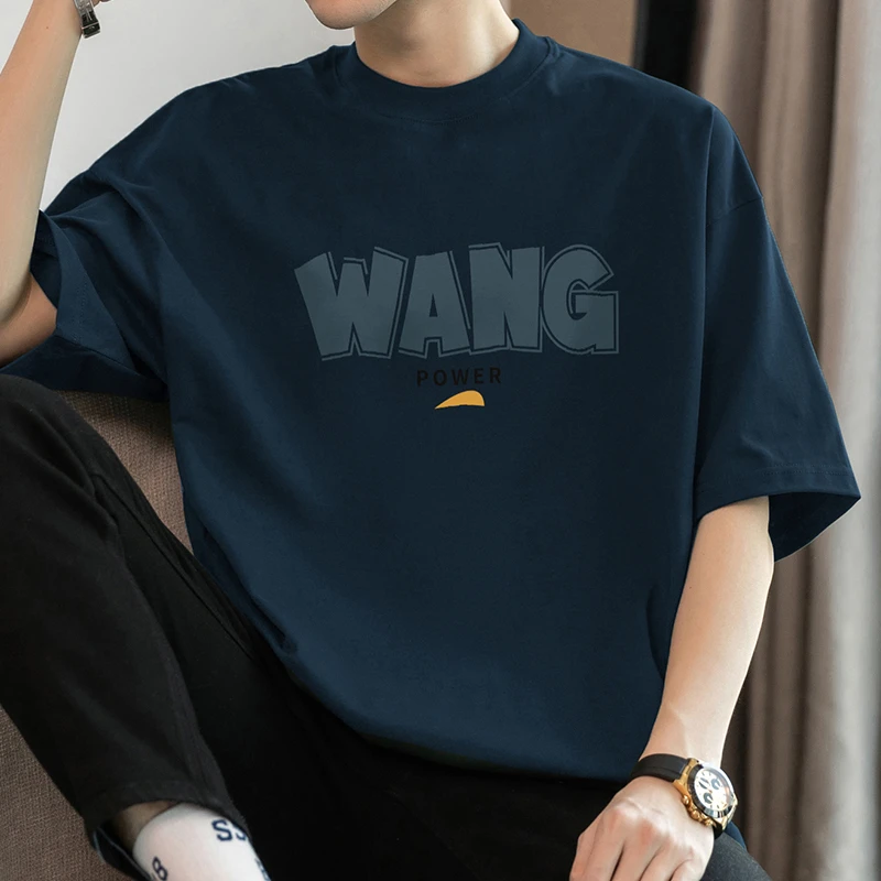 M09-T686美式260g重磅纯棉短袖t恤男宽松上衣服潮牌体恤全棉半袖