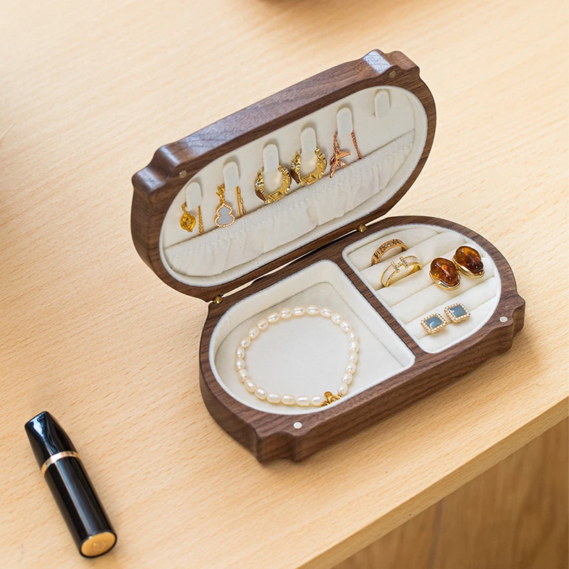 黑胡桃猫咪首饰盒 16.8*9.8*4.1 （whhzh04）