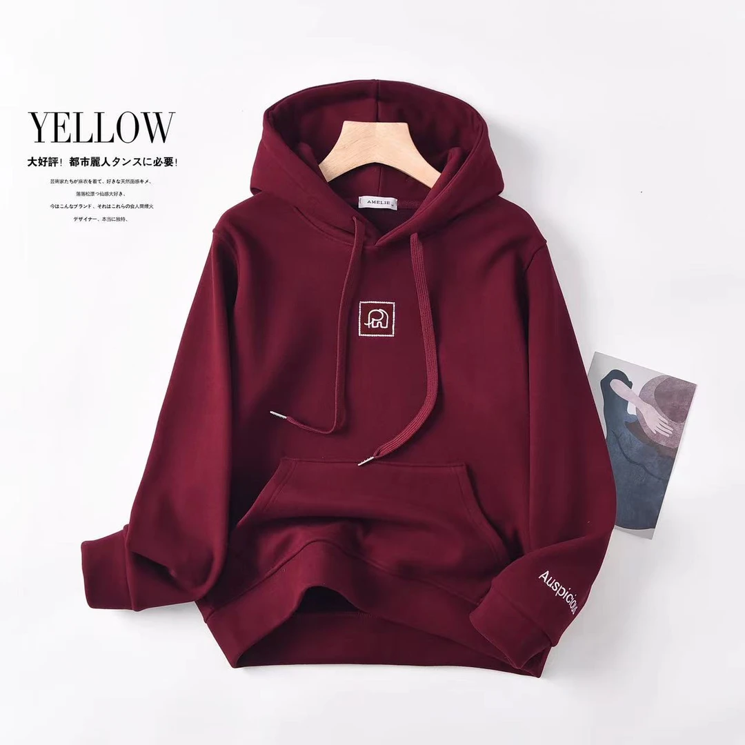 即墨卫衣冬款加绒连帽上衣保暖奥粒绒带帽休闲衫暖宝宝7280