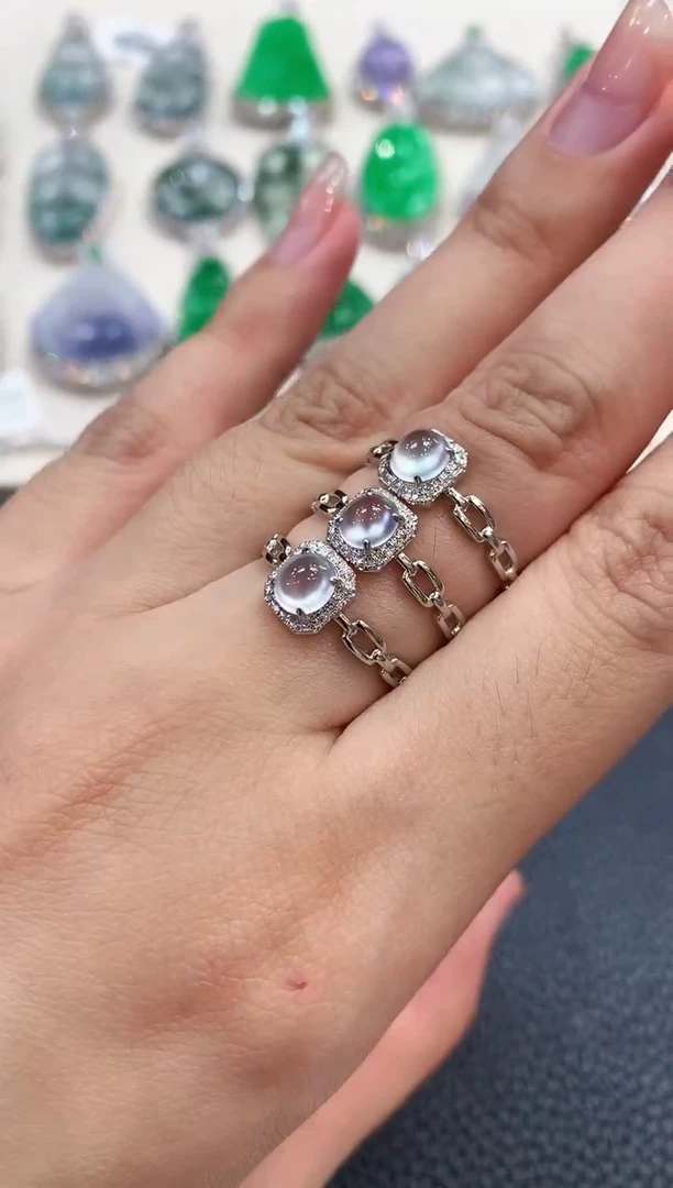 【闪购商品】翡翠戒指18K金镶嵌B19多样性一件发货