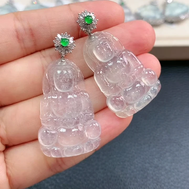 翡翠吊坠(不含链)18K金镶嵌 多样性一件发货-7