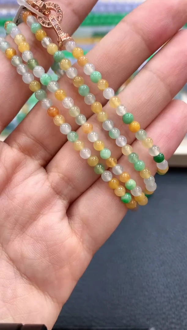 【闪购商品】翡翠手串未镶嵌D7 多样性一件发货