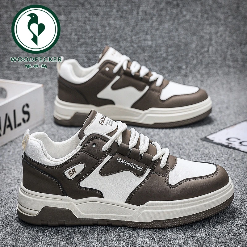 【正品】啄木鸟 春季板鞋2024新款男运动鞋子男鞋低帮百搭透气男鞋