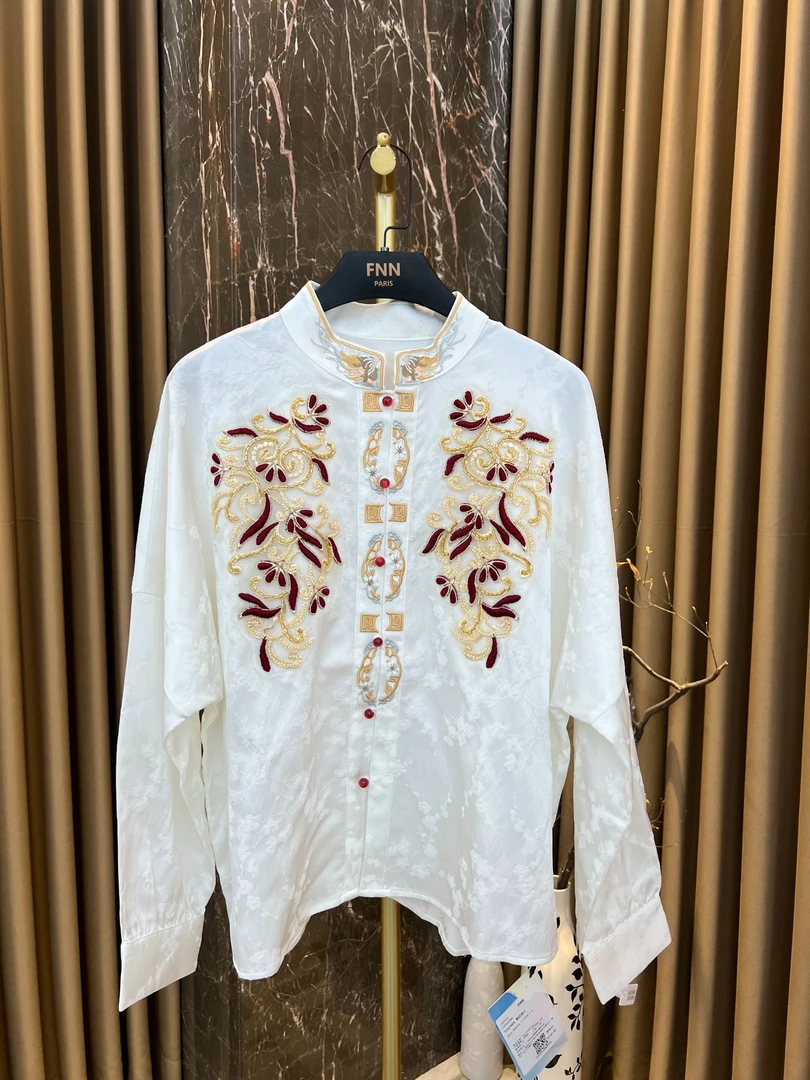 芙娜妮法式圆领秋季新款时尚气质女设计感服装上衣A176