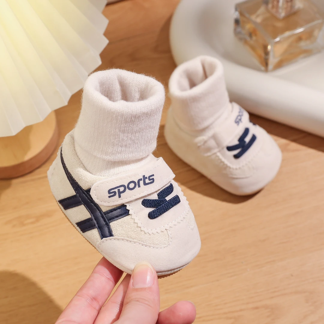 春秋0-1岁婴儿鞋子男女宝宝鞋袜软底学步鞋3-6-9个月不掉跟新生儿