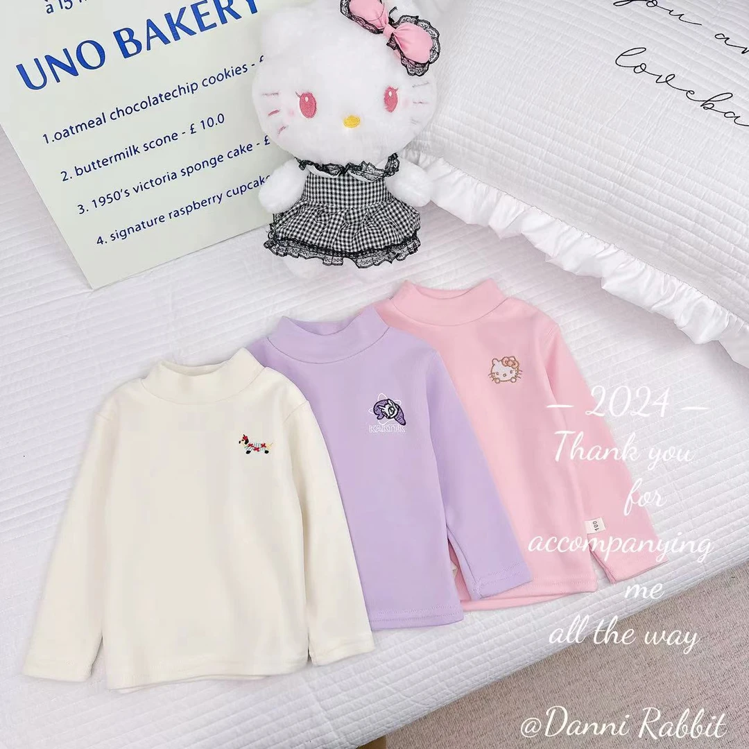 2024*冬季新品+卡通可爱+加绒保暖*女童打底衫 D-Z972