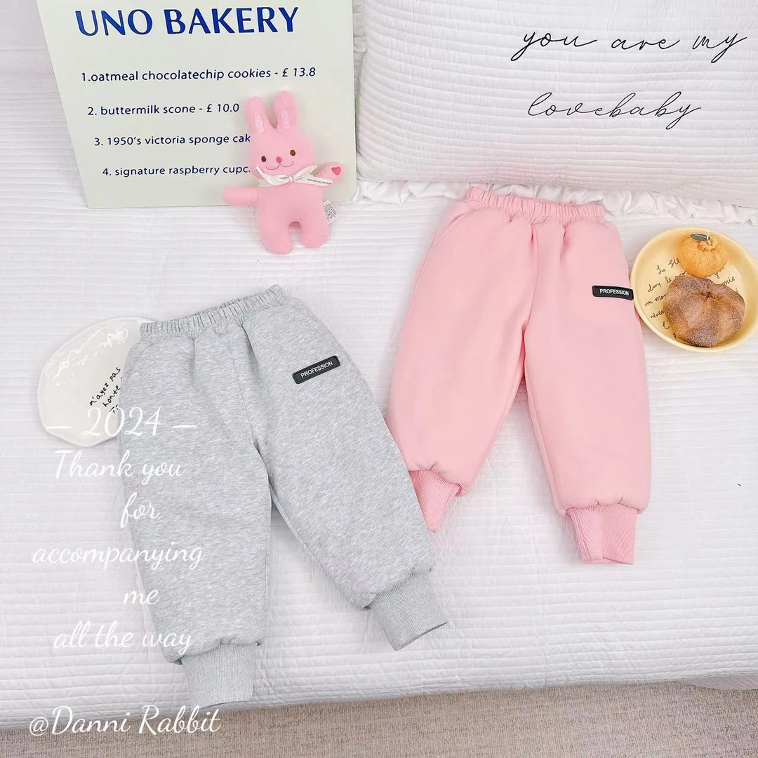 2024冬款新品儿童夹棉加厚温感变色百搭保暖束脚裤 D-W205