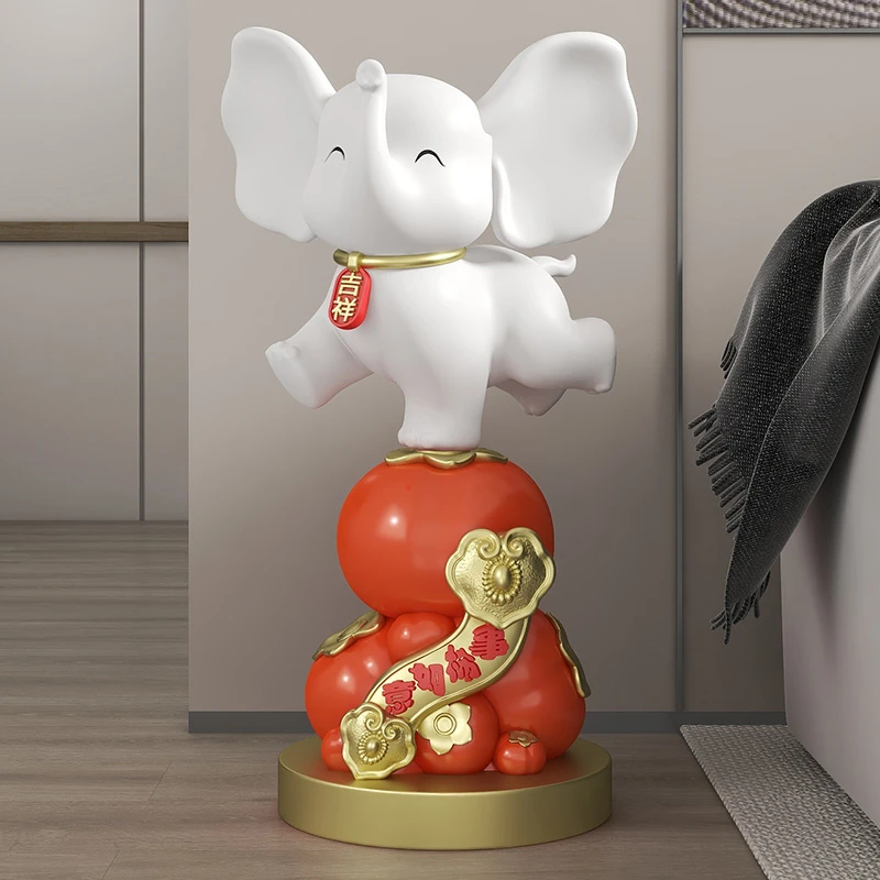 网红创意吉象事事如意落地大摆件客厅卧室电视柜乔迁送礼软装饰品