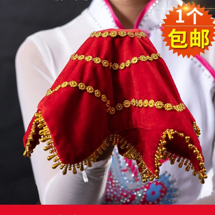 手绢花舞蹈一对儿童东北扭秧歌红手帕专用业考级跳舞二人转八角巾