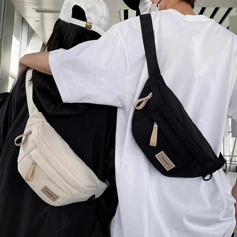 ins潮牌情侣胸包男休闲日系单肩包男生小背包潮流斜挎包男士腰包