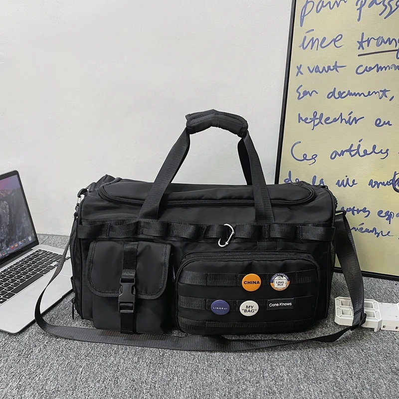 短途旅行包大容量男手提行李包男款户外收纳袋干湿分离运动健身包