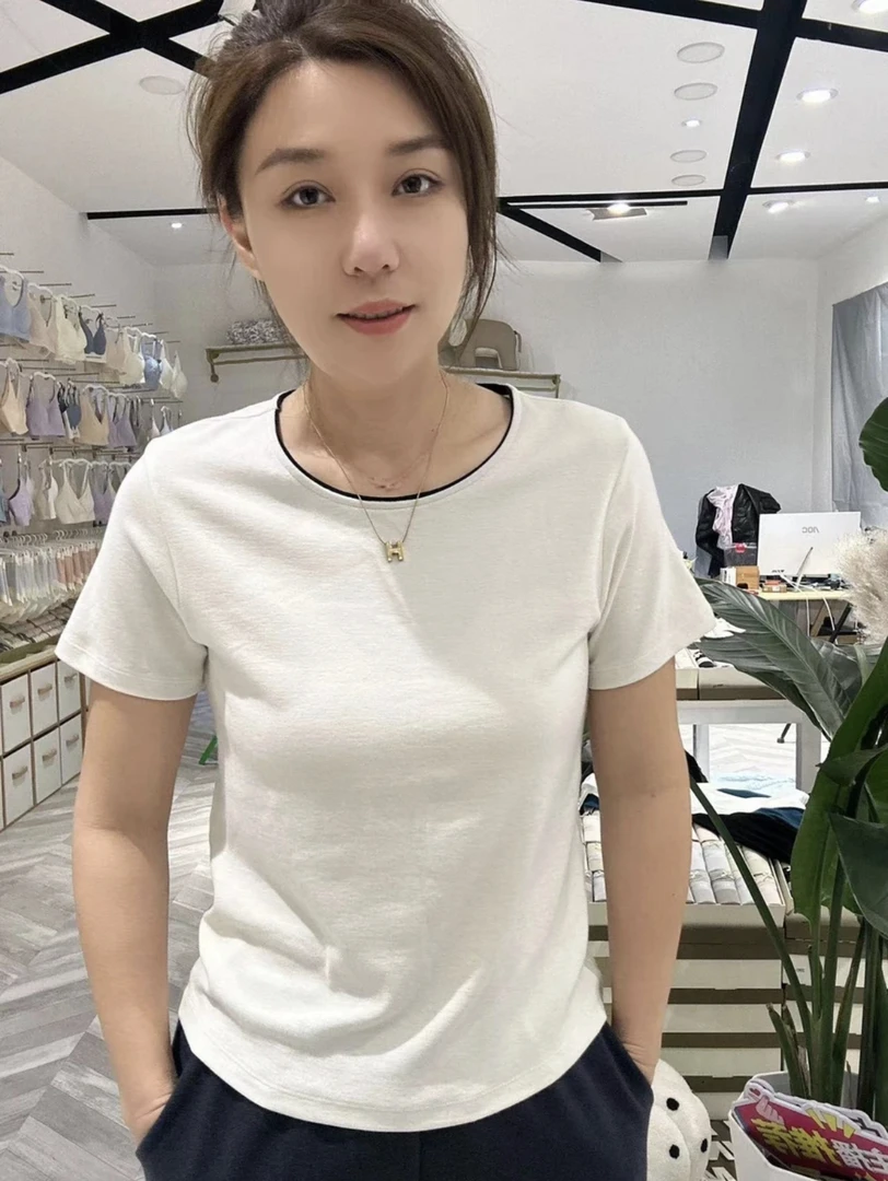 女士撞领T恤24621