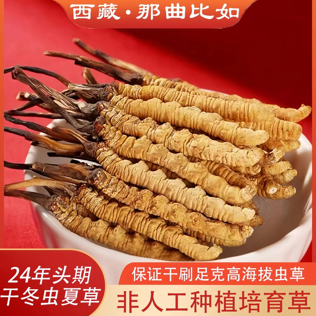 西藏正宗冬虫夏草（4根1克）非人工种植培育虫草