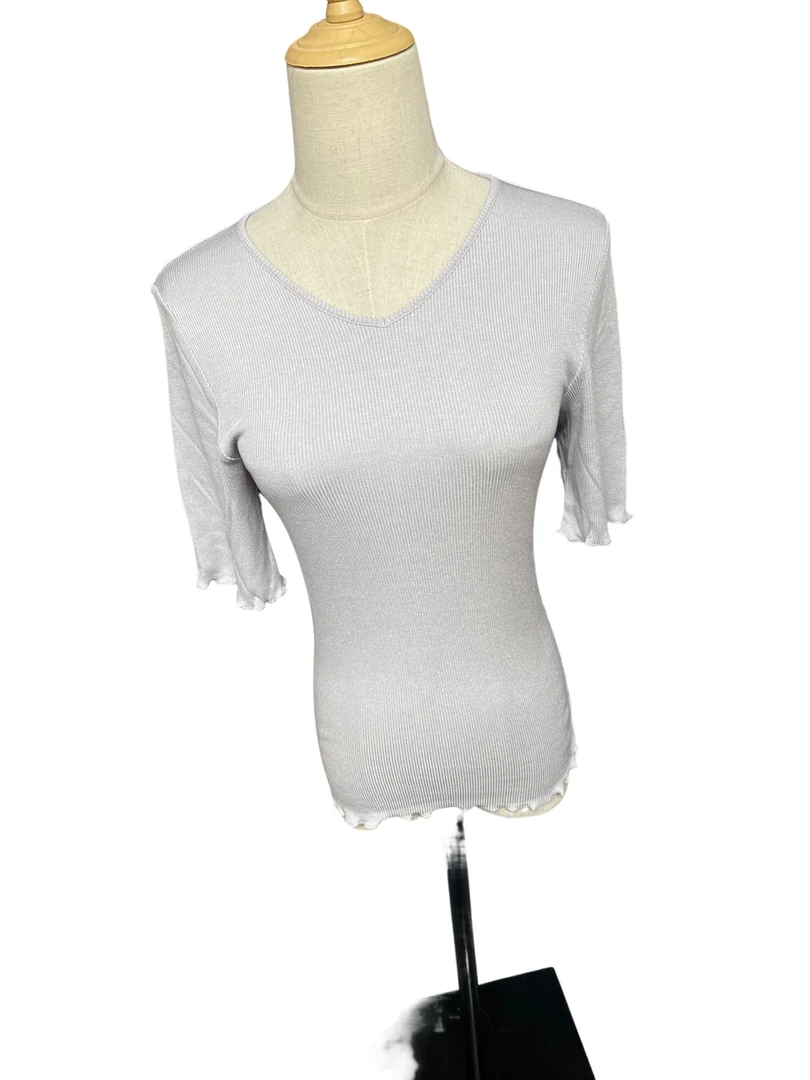 桑蚕丝女士螺纹中袖均码（125斤以下）