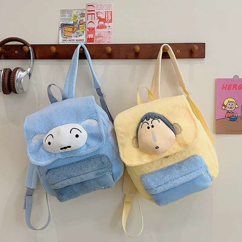 日系阿呆毛绒背包卡通包双肩包超萌少女休闲背包学生上课通勤书包